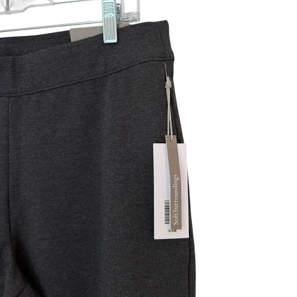 NWT Soft Surroundings SoftEssential Ponte Leggings Charcoal Heather Gray Size L - Picture 5 of 11